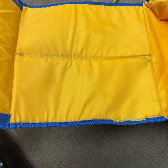 FISHER PRICE Diaper Bag Tote Cooler Bag Blue Yellow Vintage Large Travel 90's - Picture 15 of 16